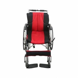 Reinforced Aluminum Wheelchair with Double-layer Soft Seat featuring manual wheelchair; suited to older adults