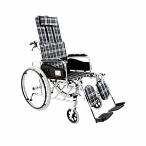 Full-reclining Commode Manual Wheelchair featuring folding wheelchair and mobility aid; suited to intensive home care