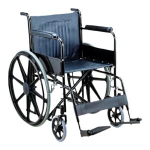 Folding Stainless-steel Commode Wheelchair featuring manual wheelchair and folding wheelchair; suited to home elder care