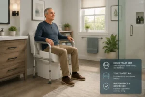 What Is the Difference Between Toilet Safety Rails and Raised Toilet Seats?