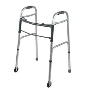 3-inch Wheel Folding Aluminum Walker featuring 3 inch wheel walker and indoor aluminum mobility aid; suited to Key functions and design features include. | Lightweight walker with wheels view of 3-inch Wheel Folding Aluminum Walker