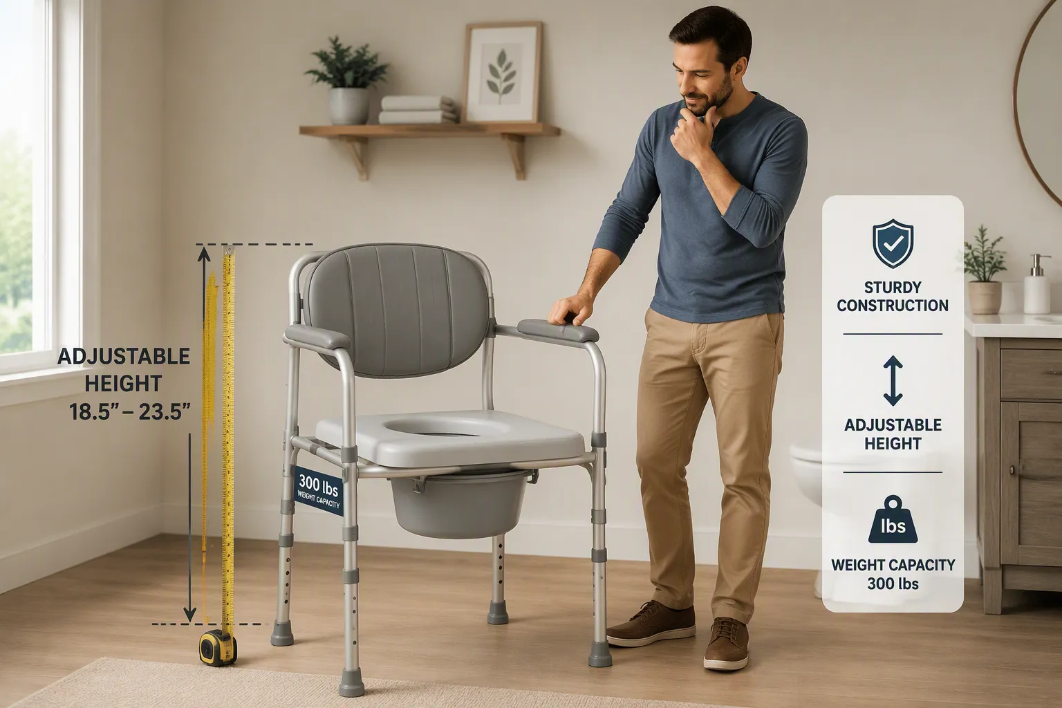 Commode Chair Buying Guide: How to Choose the Right Type, Height and Weight Capacity