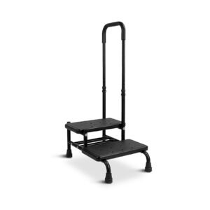 Adjustable Two-step Bedside Stool featuring medical step stool and elderly step aid; suited to thick mattresses