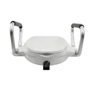 136 kg Raised Toilet Seat with Flip-up Armrests featuring raised toilet seat with flip up arms; suited to Key functions and design features include. | Raised toilet seat with arms view of 136 kg Raised Toilet Seat with Flip-up Armrests