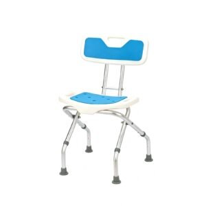 136 kg Seven-height Backrest Shower Chair with Removable Seat Pad featuring 136 kg seven height shower chair; suited to Key functions and design. | Old people shower chair view of 136 kg Seven-height Backrest Shower Chair with Removable Seat Pad