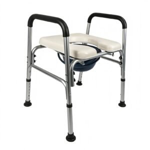 Aluminum Commode Chair featuring lightweight commode chair and commode chair for adults; suited to suitable for homes