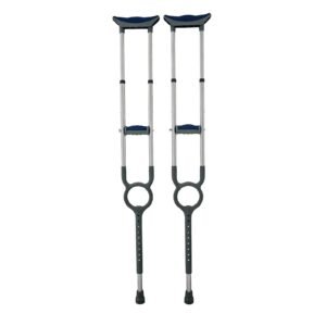 136 kg Adjustable Aluminum Underarm Crutches – Pair featuring 136 kg underarm crutch pair; suited to Key functions and design features include. | Thick Grip Underarm Crutch view of 136 kg Adjustable Aluminum Underarm Crutches – Pair