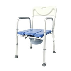136 kg Padded Shower and Commode Chair with U-shaped Seat featuring 136 kg padded commode chair; suited to Key functions and design features include. | Aluminum shower chair view of 136 kg Padded Shower and Commode Chair with U-shaped Seat