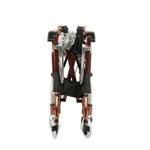 Ultra-light Folding Aluminum Transport Wheelchair featuring manual wheelchair and mobility aid; suited to older adults