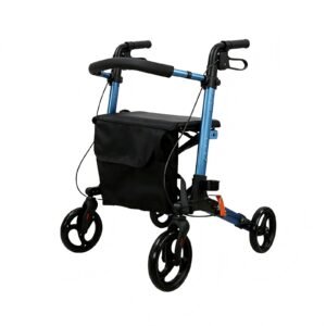 136 kg Folding Shopping Rollator with Removable Fabric Bag featuring removable bag walking aid; suited to Key functions and design features include. | Walkers for seniors with seat view of 136 kg Folding Shopping Rollator with Removable Fabric Bag