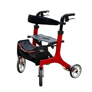 136 kg Folding Aluminum Rollator with Reversible Backrest featuring 136 kg aluminum rollator; suited to Key functions and design features include. | Foldable Rollators view of 136 kg Folding Aluminum Rollator with Reversible Backrest