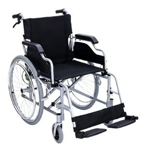 Multi-function Folding Aluminum Oxford Wheelchair featuring manual wheelchair and folding wheelchair; suited to home mobility