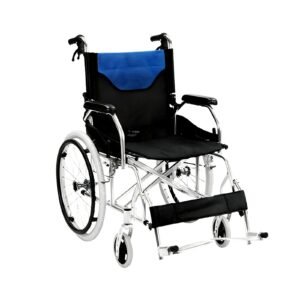 Lightweight Folding Aluminum Manual Wheelchair featuring folding wheelchair and mobility aid; suited to older adults