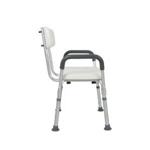 Medical-grade Aluminum Shower Chair with Removable Backrest featuring medical grade shower chair; suited to suitable for home bathrooms