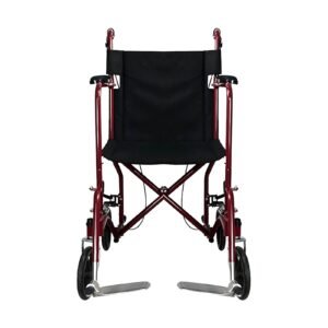 Narrow Ultra-light Small-wheel Transport Wheelchair featuring manual wheelchair; suited to older adults