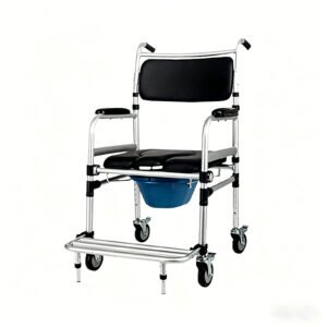 Aluminum Wheeled Commode Chair featuring aluminum commode chair and lightweight commode chair; suited to suitable as an independent commode