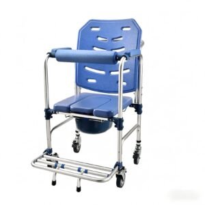 Assisted Wheeled Commode Chair featuring aluminum commode chair and lightweight commode chair; suited to suitable for bedside toileting