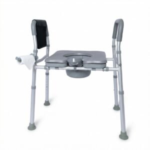 Bariatric Widened Commode Chair featuring commode chair for elderly and aluminum commode chair; suited to age-friendly home modifications. | Adjustable commode chair view of Bariatric Widened Commode Chair