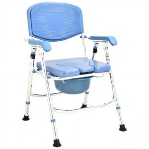Bathroom Anti-slip Commode Chair featuring aluminum commode chair and lightweight commode chair; suited to suitable beside a bed