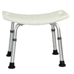 136 kg Compact Shower Stool with Hidden Assist Handles featuring 136 kg shower stool; suited to Key functions and design features include. | Aluminum shower chair view of 136 kg Compact Shower Stool with Hidden Assist Handles