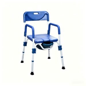 Bathroom Commode Chair featuring aluminum commode chair and lightweight commode chair; suited to suitable beside a bed