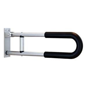 60 cm Folding Wall-mounted Aluminum Bathroom Support Rail featuring 60 cm folding grab bar; suited to Key functions and design features include. | Foldable toilet safety rails view of 60 cm Folding Wall-mounted Aluminum Bathroom Support Rail