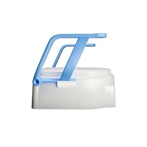 Raised Toilet Seat with Lid and Flip-up PP Arms featuring aluminum toilet riser; suited to older adults