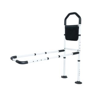 Wide Telescopic Floor-standing Bed Assist Rail featuring bed safety rail and bedside assist handle; suited to home elder care