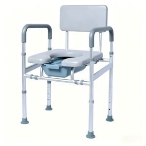 Bedroom Commode Chair featuring aluminum commode chair and heavy duty commode chair; suited to suitable beside a bed