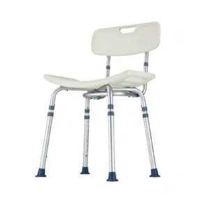 Lightweight Shower Chair with Removable Backrest featuring removable backrest shower chair; suited to suitable for home bathrooms