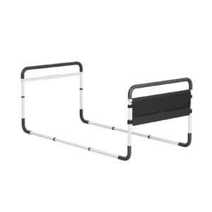 Full-width Dual-side Telescopic Bed Rail featuring bed safety rail and bedside assist handle; suited to older adults living alone