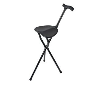 113 kg Ultralight Folding Tripod Cane Stool featuring 113 kg tripod cane stool; suited to Key functions and design features include. | Walking stick view of 113 kg Ultralight Folding Tripod Cane Stool