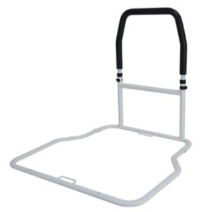 Lightweight Reversible Bed Assist Rail featuring bed safety rail and bedside assist handle; suited to small homes
