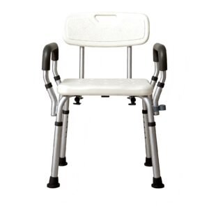 136 kg X-braced Shower Chair with Suction Feet featuring 136 kg shower chair and x braced bath seat; suited to Key functions and design features include. | Shower chair with back and handles view of 136 kg X-braced Shower Chair with Suction Feet