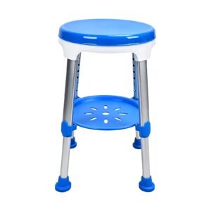 125 kg 360-degree Rotating Shower Stool with Storage Tray featuring 125 kg rotating shower stool; suited to Key functions and design features include. | Basic shower chair view of 125 kg 360-degree Rotating Shower Stool with Storage Tray