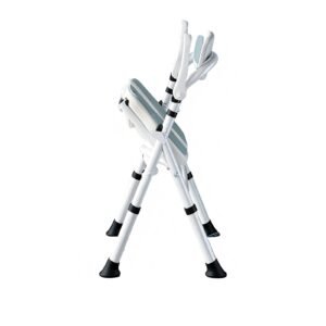100 kg Folding Groove-seat Shower Chair with Flip-up Arms featuring 100 kg folding shower chair; suited to Key functions and design features include. | Waterproof shower chair view of 100 kg Folding Groove-seat Shower Chair with Flip-up Arms