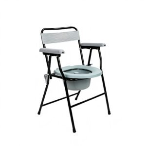 Foldable Commode Chair with Backrest featuring commode chair steel and lightweight commode chair; suited to suitable beside a bed