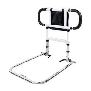 Folding Telescopic Bed Rail with Sensor Light featuring bed safety rail and bedside assist handle; suited to home elder care