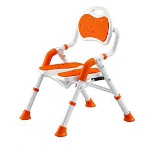 136 kg Folding Hygiene-groove Shower Chair featuring 136 kg hygiene shower chair; suited to Key functions and design features include. | Shower chair with back and handles view of 136 kg Folding Hygiene-groove Shower Chair