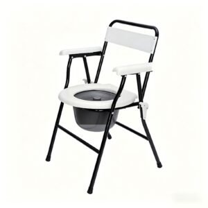 Folding Lightweight Potty Chair featuring commode chair steel and lightweight commode chair; suited to suitable for bedside and nearby toileting in. | Commode chair steel view of Folding Lightweight Potty Chair