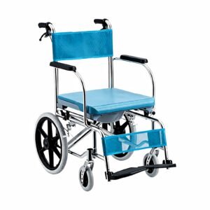 Waterproof Folding Shower Commode Wheelchair featuring manual wheelchair and folding wheelchair; suited to home bathing and toileting