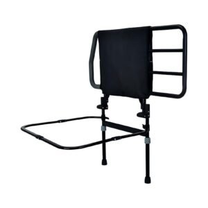 Telescopic 180° Folding Floor Bed Rail featuring bed safety rail and bedside assist handle; suited to homes