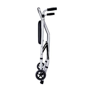 Folding Aluminum Walker with Fixed Waterproof Seat featuring walker with fixed seat; suited to home walking