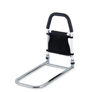 Basic Flat-tube Bed Assist Rail featuring bed safety rail and bedside assist handle; suited to home elder care