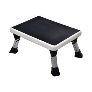 Folding Four-height Aluminum Foot Stool featuring medical step stool and bedside step stool; suited to toilet foot elevation