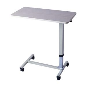 Hydraulic Height-adjustable Overbed Table featuring bedside table and hospital bed table; suited to hospital and rehabilitation wards