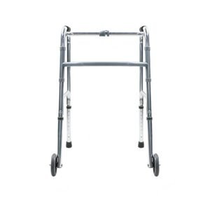 100 kg Folding Rehabilitation Walker with 5-inch Front Wheels featuring 100 kg 5 inch wheel walker; suited to Key functions and design features include. | Two Wheeled Walkers view of 100 kg Folding Rehabilitation Walker with 5-inch Front Wheels