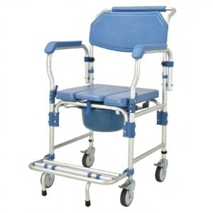 Hemiplegia Assisted Commode Stool featuring aluminum commode chair and lightweight commode chair; suited to suitable beside a bed