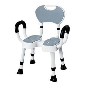Modular U-seat Shower Chair with Four Configurations featuring four configuration bath seat; suited to suitable for home bathrooms