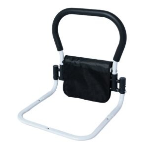 Compact 180° Folding Bed Assist Rail featuring bed safety rail and bedside assist handle; suited to small homes